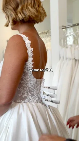 Concerned a wedding dress sample will be too big or too small? 🤍

It’s very rare that a bride comes in to our Bury St Edmunds bridal boutique and a wedding dress sample fits her perfectly!

And, as you can see, we’ve also got a few wonderful ways of helping you envision how a chosen wedding dress will look on you - regardless of its size 🫶🏼
	
Plus, at House of Snow we’ve carefully selected sample wedding dresses that start at a UK size 8 and go up to a UK 20 (with the majority of our samples in a UK 10 - 14) 💍

Want to book an appointment at our gorgeous Bury St Edmunds bridal boutique? Get in touch via DM, our online booking system or by giving us a call 📞 

We can’t wait to welcome you into our beautiful Suffolk bridal studio 🤍

The House of Snow Team x